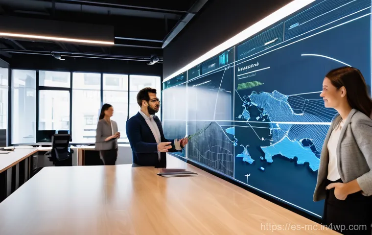 전문가가 추천하는 시각화 도구 - **Prompt 1: Collaborative Data Insight in Barcelona**
    "A vibrant and modern office space in Barc...