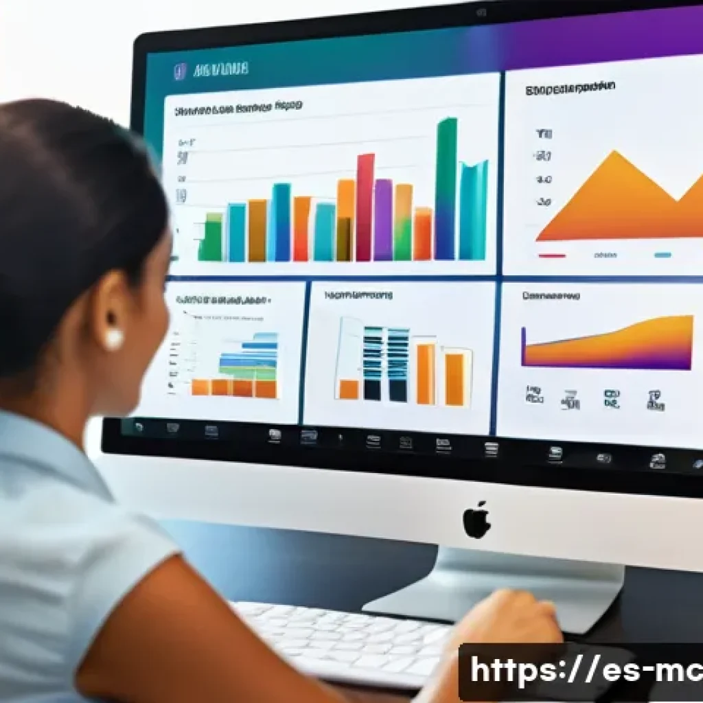 진행 시각화의 새로운 패러다임 - A modern digital office environment featuring a diverse team of Hispanic professionals collaborating...