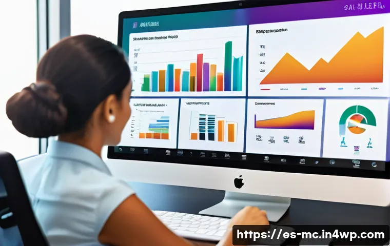 진행 시각화의 새로운 패러다임 - A modern digital office environment featuring a diverse team of Hispanic professionals collaborating...